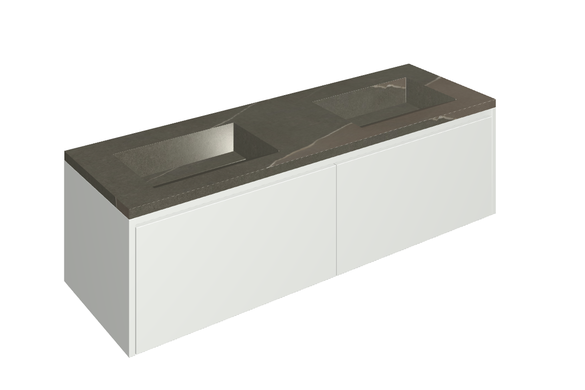 Fly Air Washbasin Duo 150 White