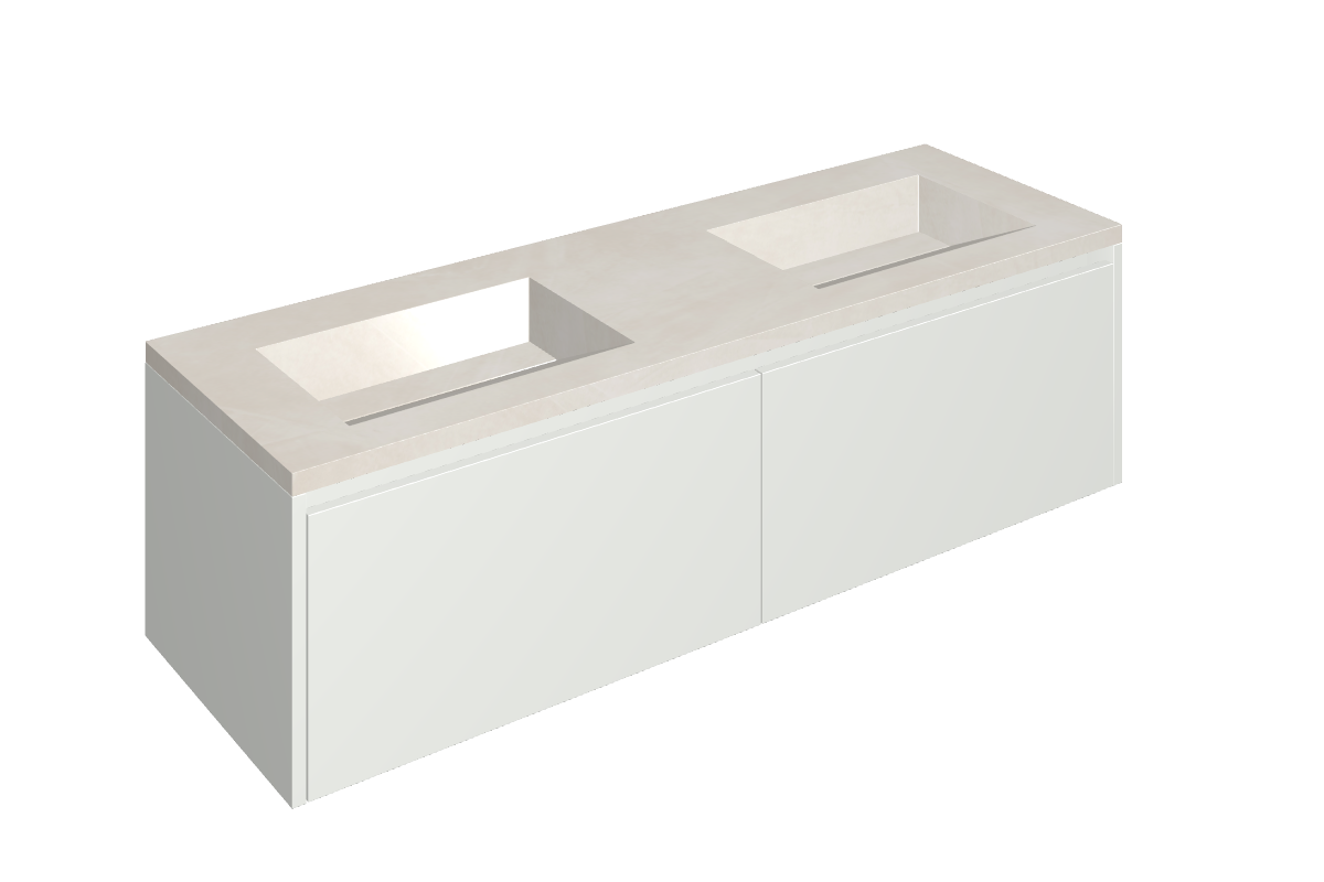 Fly Air Washbasin Duo 150 White